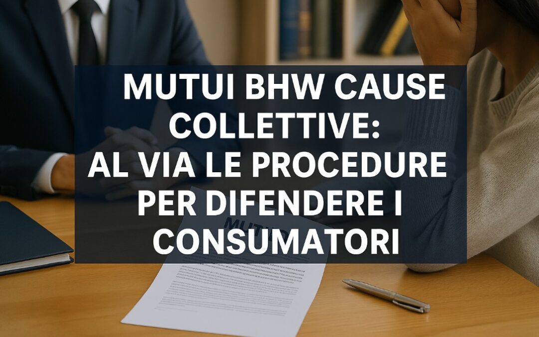 MUTUI BHW CAUSE COLLETTIVE: AL VIA LE PROCEDURE PER DIFENDERE I CONSUMATORI