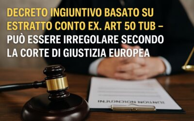 CGE: DECRETO INGIUNTIVO IRREGOLARE SU ESTRATTO C-C EX ART. 50 TUB