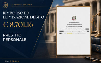Corte d’Appello di Cagliari – Prestito personale – Polizza sul prestito: indicare il costo con e senza assicurazione non basta